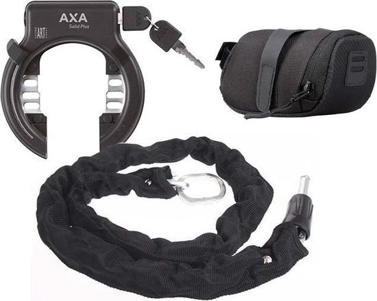 art-2-fietsslot-588psp-1.jpg AXA Solid Plus ART2 fietsslot 140cm insteekketting set met opbergtas zadeltas –... | bol - Afbeelding 1