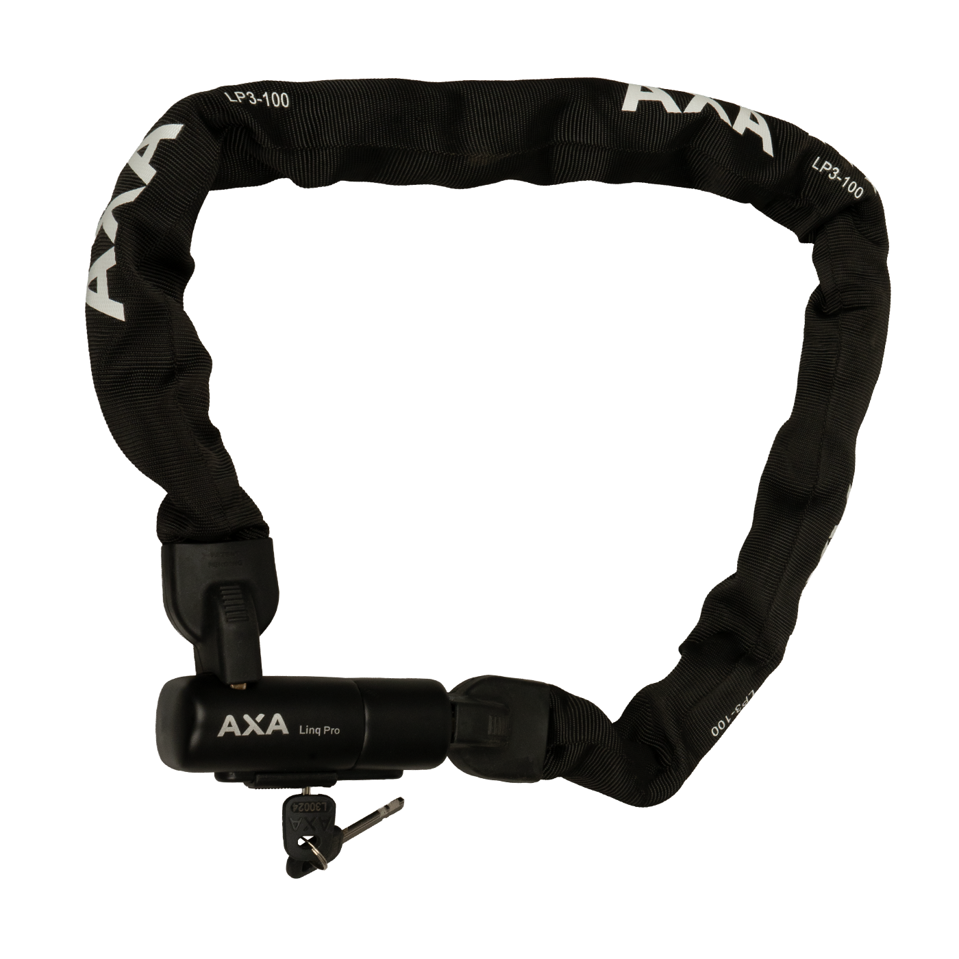 axa-kettingslot-602nne.png AXA Kettingslot Linq Pro ART3 100CM Zwart | Fietsgoedkoper - Afbeelding 1