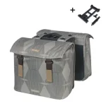 Basil Elegance MIK dubbele fietstas taupe 40 49 l
