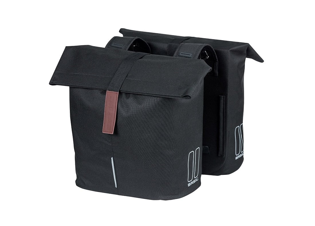 basil-dubbele-fietstas-069cgt-1.jpg Basil Dubbele fietstas City Black | 32 liter - Afbeelding 1