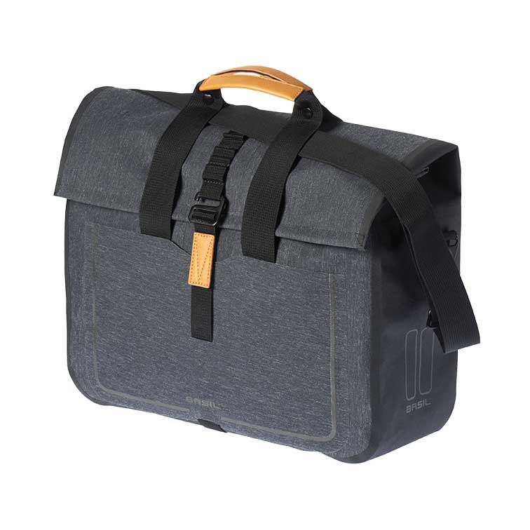 basil-fietstas-139ved-1.jpg Basil Borsa Portapacchi Urban Dry Business 20L charcoal melee - Afbeelding 1