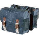 Basil fietstas dubbel Boheme indigo blauw 35L BikeBudget.nl