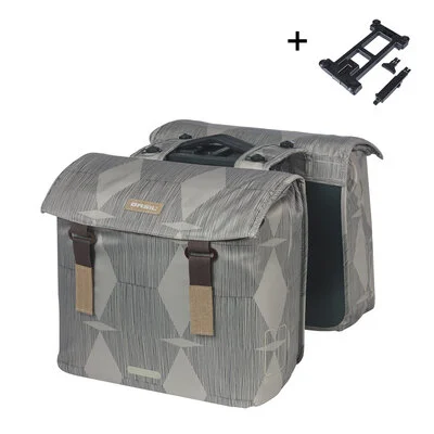 basil-fietstassen-dubbel-214mlv.webp Basil Elegance MIK dubbele fietstas taupe 40 49 l - Afbeelding 1