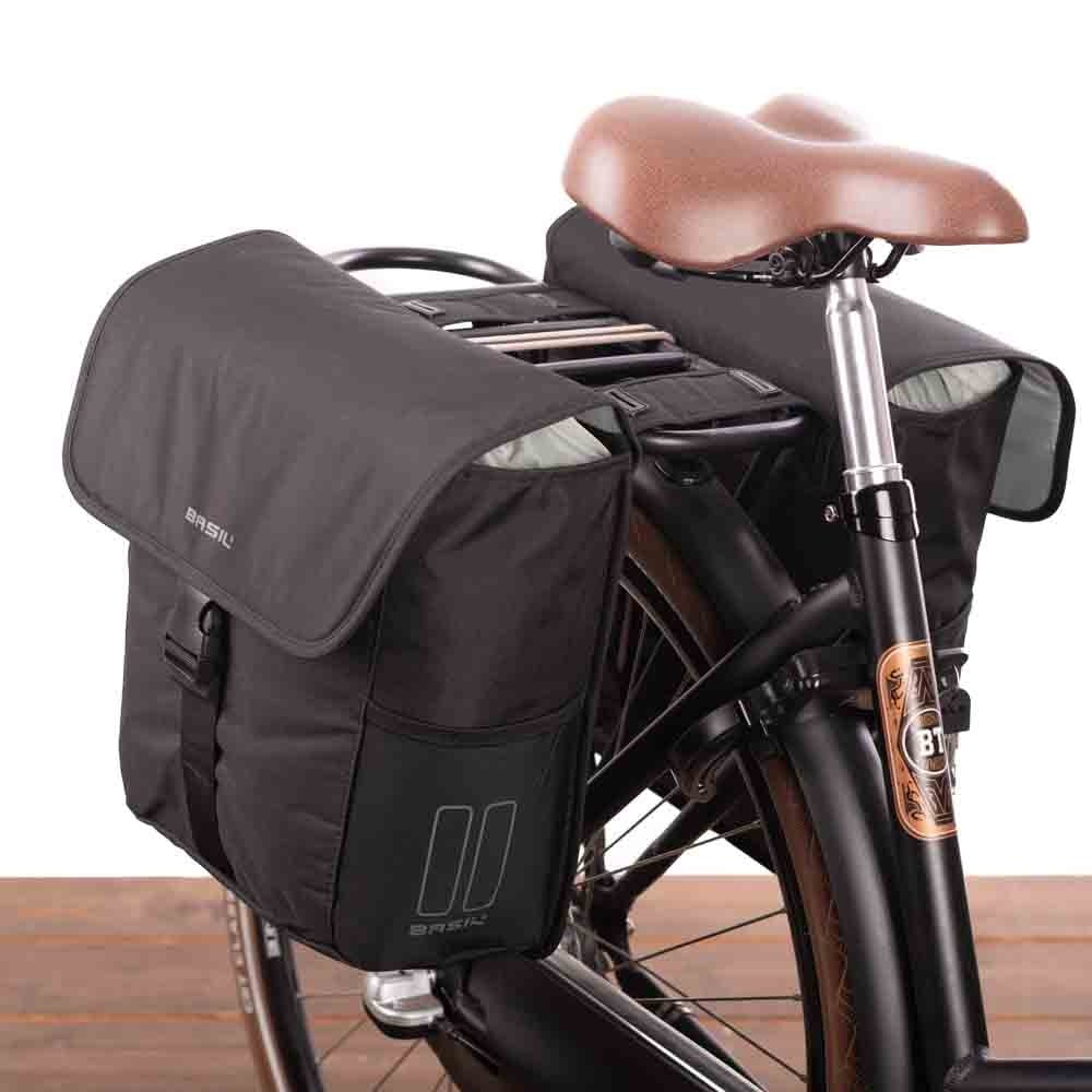 basil-fietstassen-dubbel-551ubc-1.jpg Basil Dubbele Fietstas Go 32L Zwart - Afbeelding 1