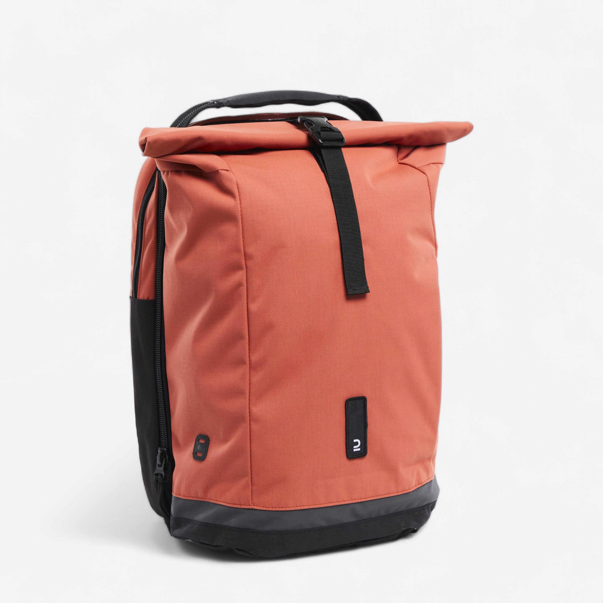 decathlon-fietstassen-534xnj-1.jpg Rugzak dubbele fietstas sepia 27 liter - Afbeelding 1