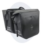 Voltano Dubbele Fietstas Rolltop Urban Black 48 Liter