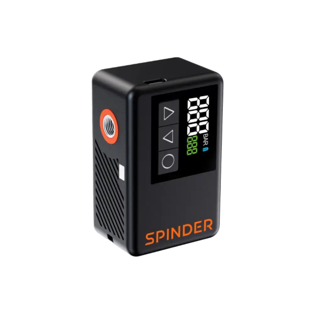 elektrische-fiets-pomp-309alo.webp Spinder Mini120 Compressor Elektrische Fietspomp Zwart - Afbeelding 1