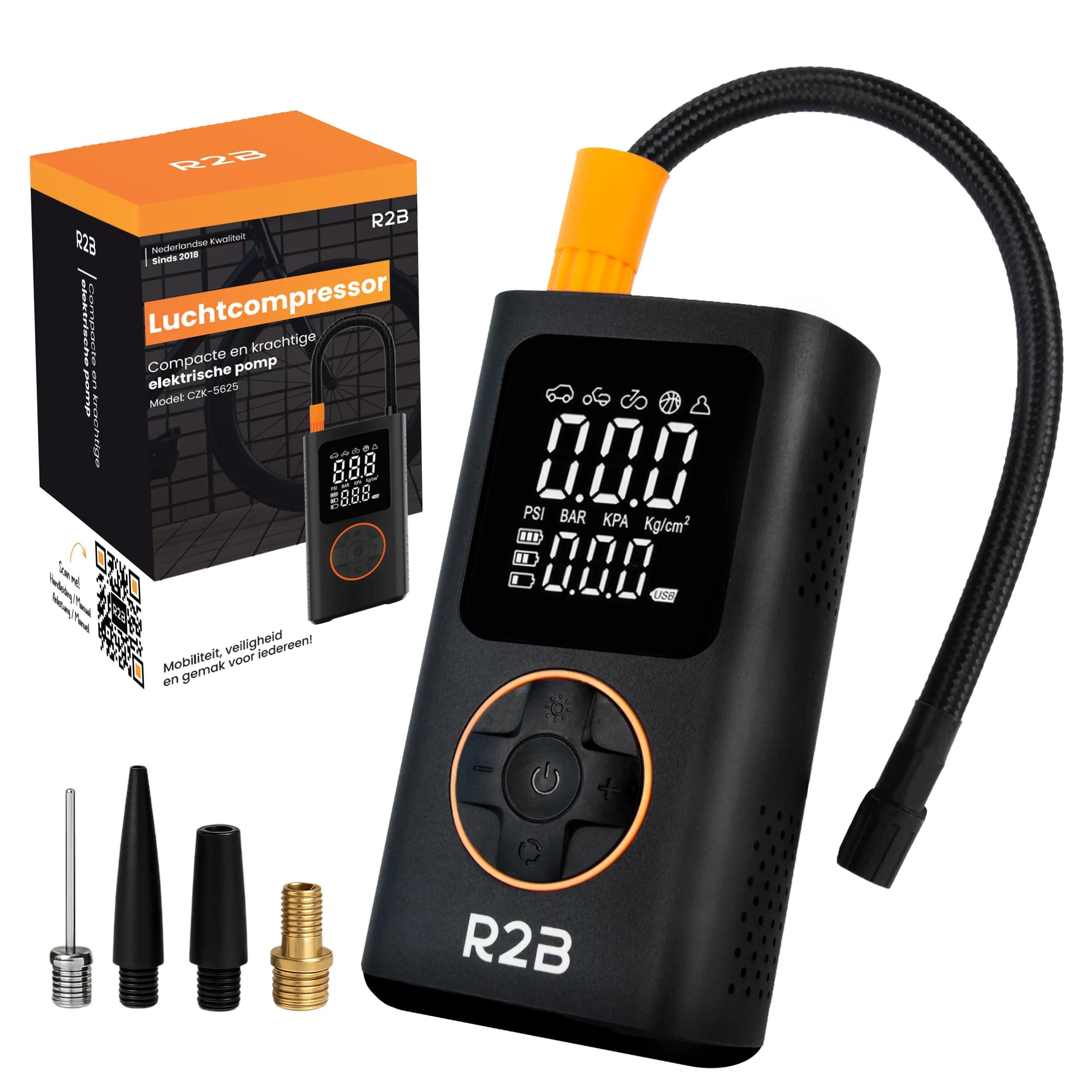 elektrische-fietspomp-318aru-1.jpg R2B Compressor Bandenpomp Luchtcompressor | ANWB Webwinkel - Afbeelding 1
