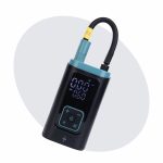 Voltano Elektrische Fietspomp / Bandenpomp Zwart / Ijsblauw