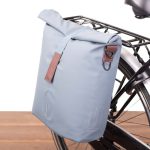 Basil Enkele fietstas Shopper City MIK Studs 16L Blauw | Fietsshopper Fietsparadijs.com