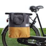 Shopper fietstas 20L Recycled Grijs/Geel