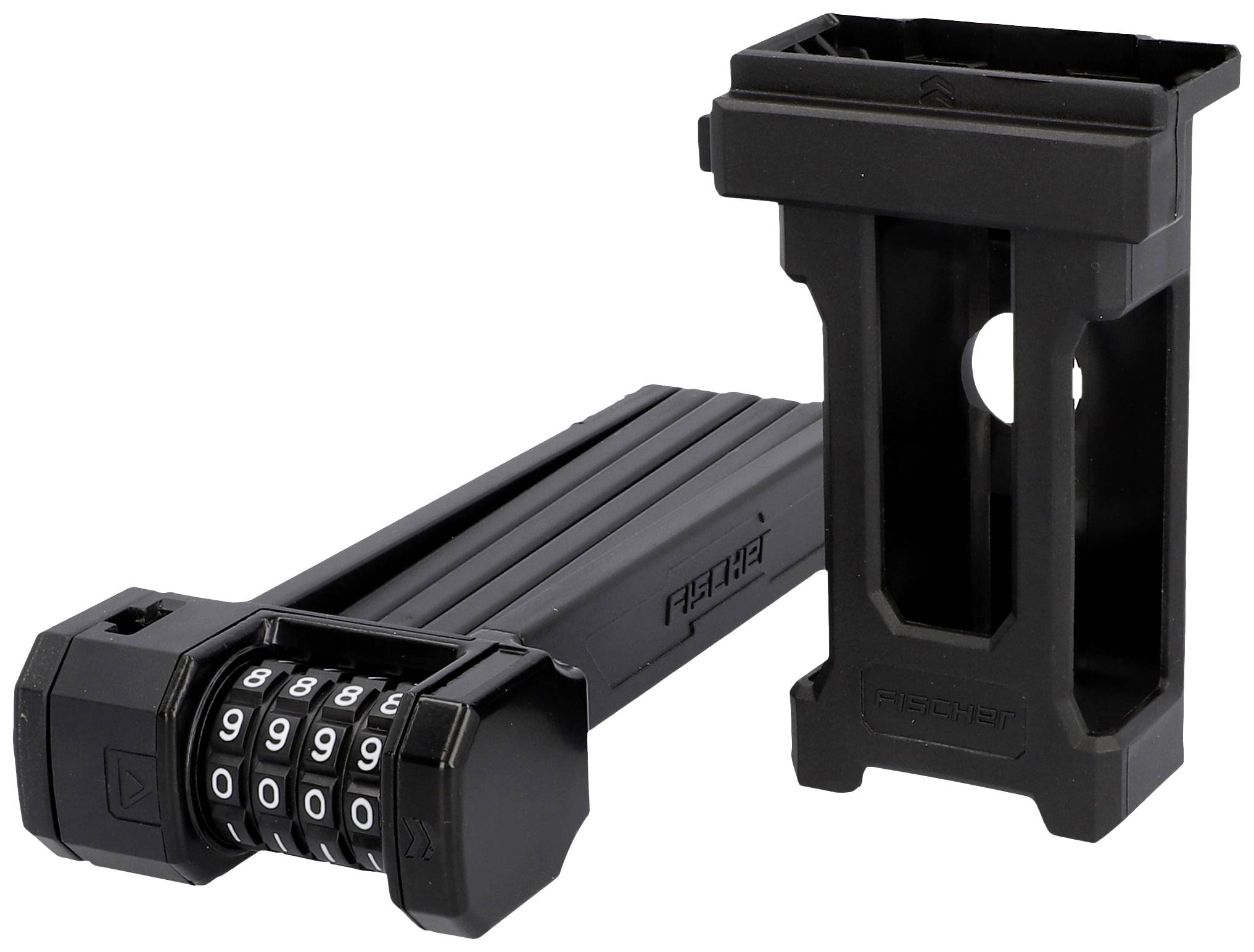 fietsenslot-111rze-1.jpg FISCHER FAHRRAD PROTEC FN85 Vouwslot Zwart Cijferslot - Afbeelding 1