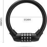 ZECHAO Fietsenslot, zinklegering kern stalen kabelcode slot draagbare buitenborenaccessoires for motorfietsen, scooters fietsslot (Color : Black, Size : 30cm) : Amazon.nl: Sport & outdoor