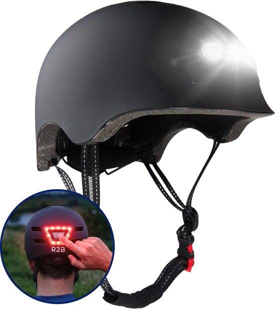 fietshelm-heren-838xjs-1.jpg R2B Fietshelm Volwassenen LED Verlichting Maat XL 60 64 cm Fietshelm Dames ... | bol - Afbeelding 1