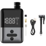 mini elektrische fietspomp 150 PSI USB C display presta schrader