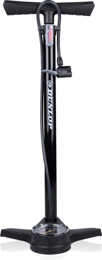 fietspomp-met-drukmeter-511ral-1.jpg Dunlop Fietspomp met Drukmeter Dubbel Ventiel Geschikt voor Dunlop, Schrader en Frans Ventiel Zwart kopen? | Kieskeurig.nl | Fietsmand - Afbeelding 1