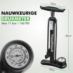 Fietspomp met drukmeter – vloerpomp | Travelhawk