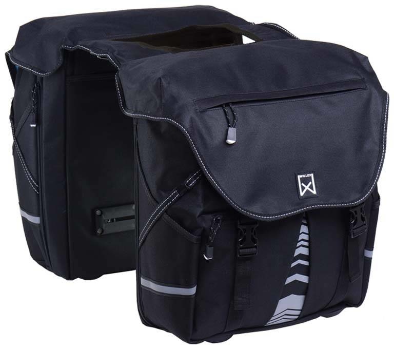 fietstas-dubbel-177sem-1.jpg Dubbele fietstas Bagagetas S 1200 Zwart 20 liter - Afbeelding 1
