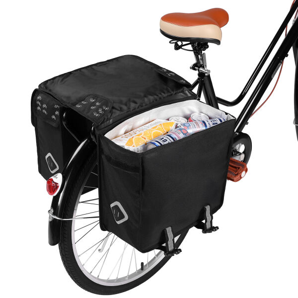 fietstassen-dubbel-564jwd-1.jpg Packaway Dubbele Fietstassen Uitneembare koelzak Waterdicht Fietspatroon 36L | Carebo.nl - Afbeelding 1