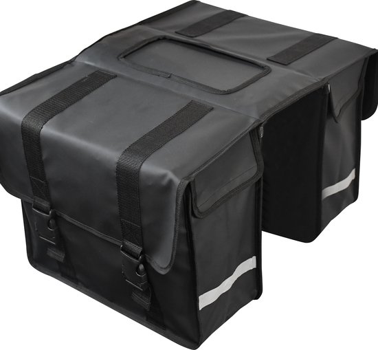 fietszakken-waterdicht-603idz-1.jpg Strex Fietstassen Dubbel Waterdicht Fietstas 40 Liter Zwart Met Reflectoren ... | bol - Afbeelding 1
