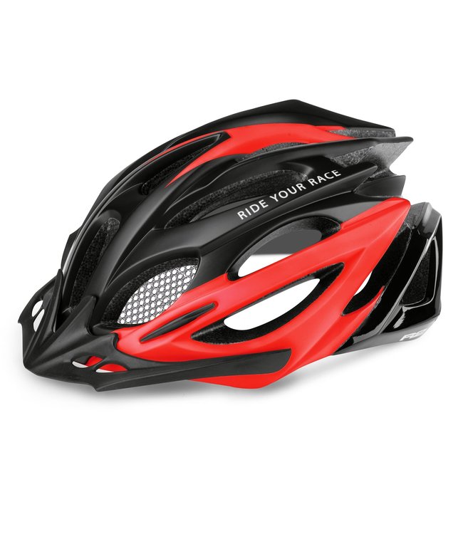 helm-racefiets-082ulg-1.jpg R2 Rood/Zwarte Pro Tec Lichtgewicht Heren Racefiets helm voor Wielrenners (230g) Verstelbaar - Afbeelding 1