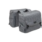 New Looxs Fietstas Dubbel Mondi Joy Ivy Grey Racktime 38L Rijwiel Cash en Carry