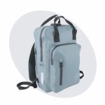 Voltano City Enkele Fietstas Rugzak E bike Ice Blauw