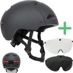 Technosafety Speed Pedelec Helm Met Vizier En Verlichting Nta 8776 Maat L 58 61 Cm