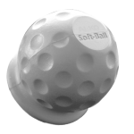 Soft ball rood/zilver/zwart trekhaakdop Silver