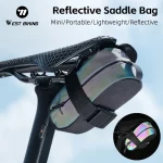 Fietszadeltas Zwart Waterdichte Fietstas – Reflecterend, Compact, Universeel Voor Zadelpen, Met Meerdere Vakken – Zwart, 21x9x9,5 Cm