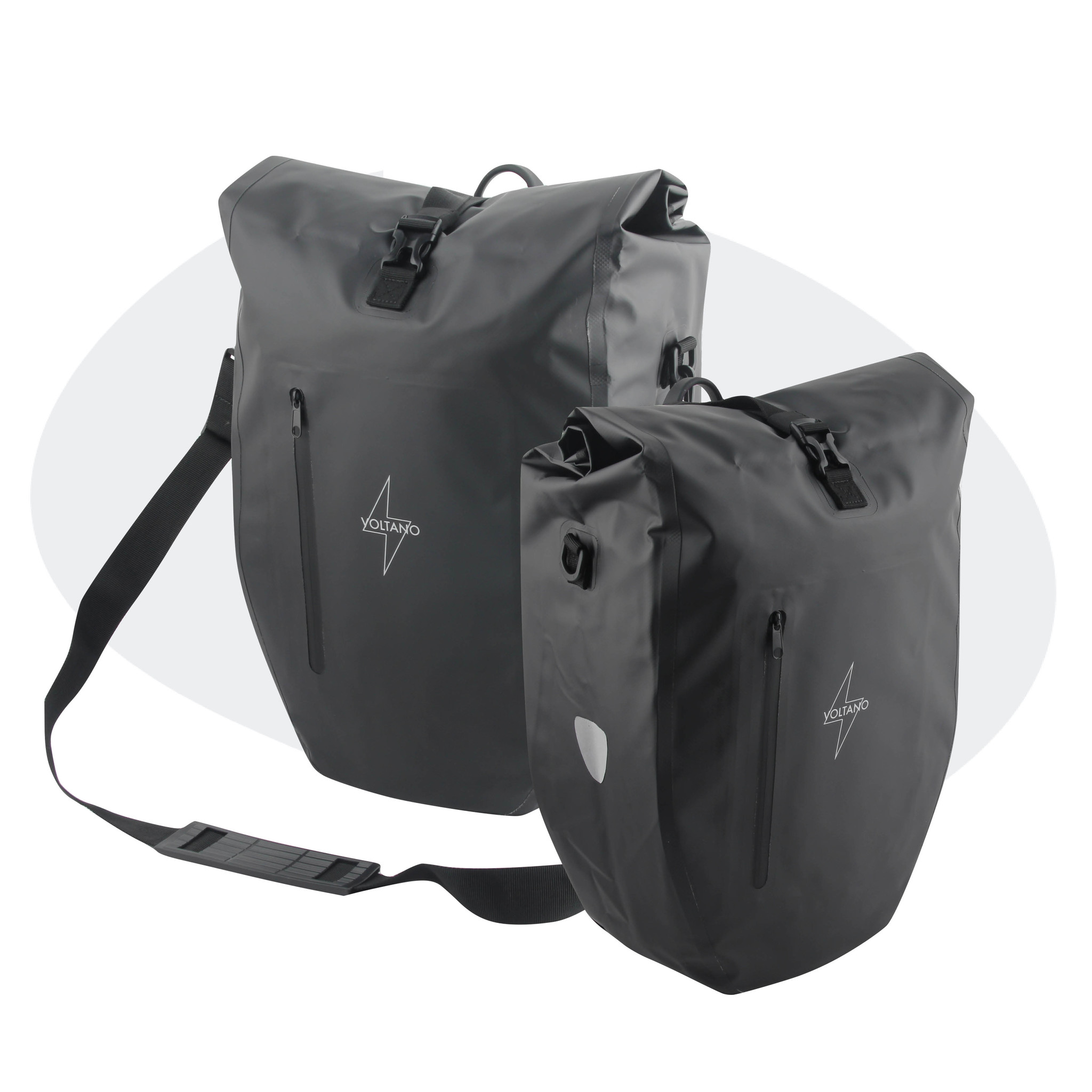 waterdichte-fietstas-839pnr-1.jpg Voltano Luxe Fietstas 28L Enkele Pakaftas Zwart 100% Waterdicht Voltano - Afbeelding 1